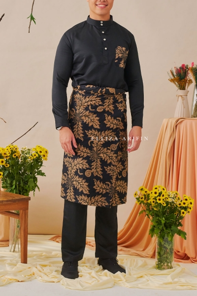 Batik Sampin in Jet Black